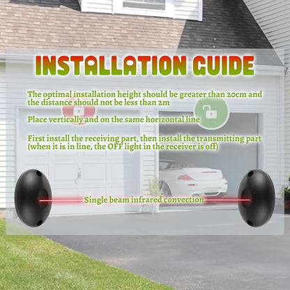 EPLZON Infrared Sensor Kit Gate Opener Gate Photo Eye Sensor Outdoor Gate - Image 5