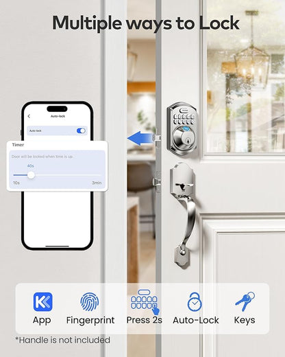 TEEHO TE012W WiFi Smart Lock, Fingerprint Door Lock - Image 8
