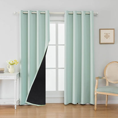 Anytime 100% Blackout Curtain 2 Panels Set, Thermal Insulated Window Drapes by Anytime
