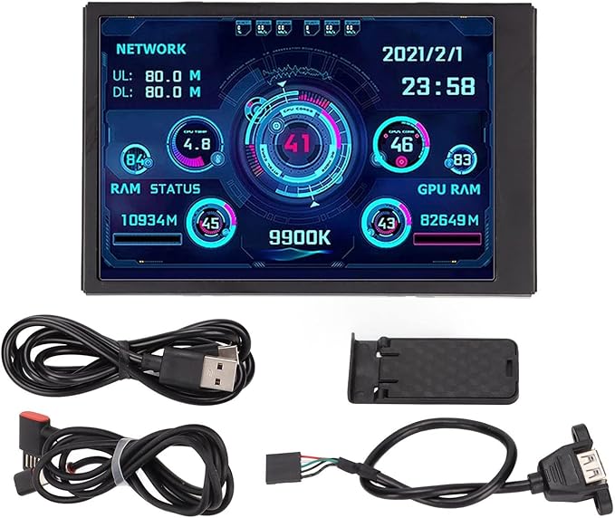 3.5in Computer Temp Monitor, PC Sensor Panel Display, PC CPU HDD Data Monitor - Image 7