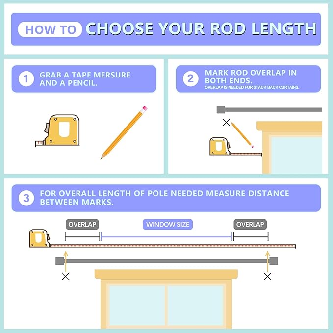 Latest Curtain Rods for Windows 28 to 48 Inches Length Adjustable 1 Inch - Image 8