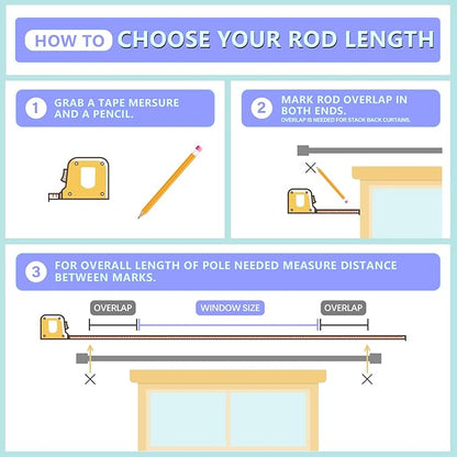 Latest Curtain Rods for Windows 28 to 48 Inches Length Adjustable 1 Inch - Image 8