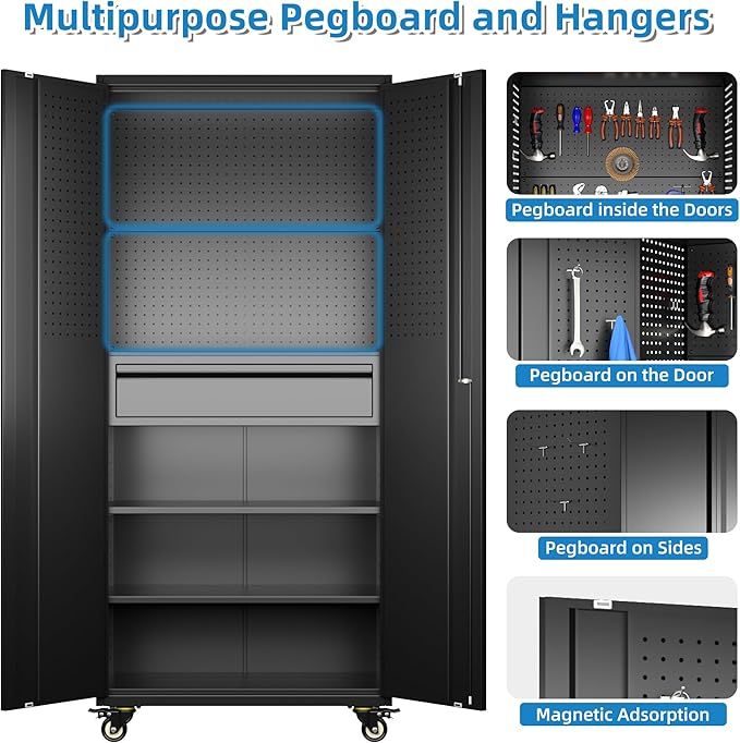 SUXXAN 71" Metal Garage Storage Cabinet - Image 4
