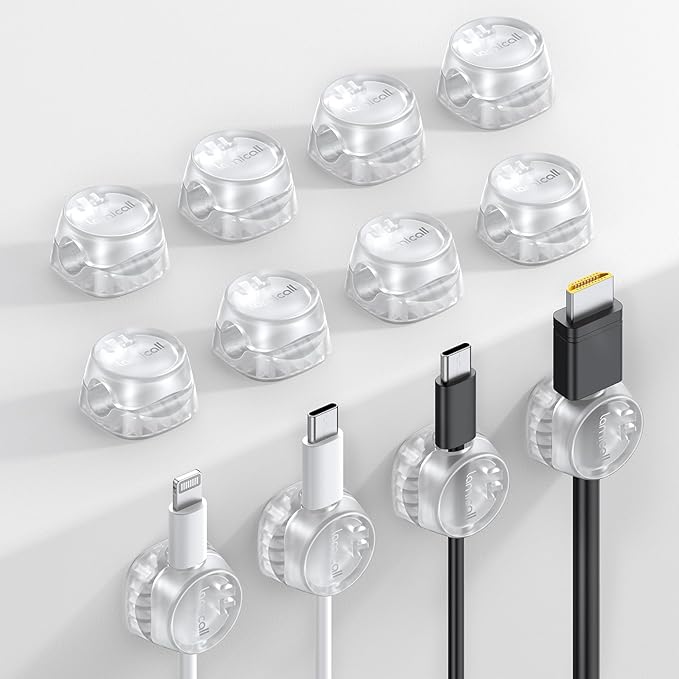 12Pack Cord Organizer Spring Cable Holder Clips by Lamicall