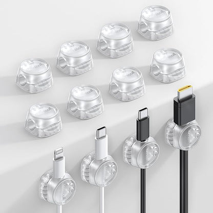 12Pack Cord Organizer Spring Cable Holder Clips by Lamicall