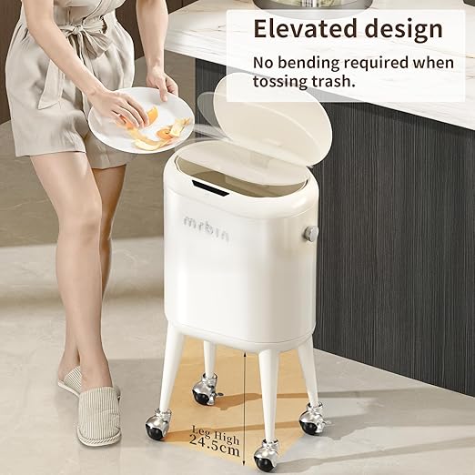 MRBIN Metal Slim Bathroom Motion Sensor Trash Can - Image 3