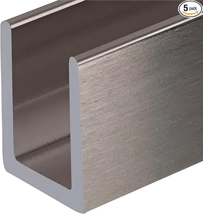 Brixwell SDCD38BN-CCP24-XCP5 Brushed Nickel 3/8" Fixed Panel Shower Door Deep by Brixwell