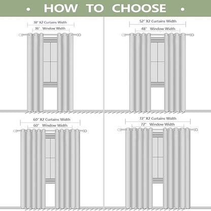 KOUFALL Narrow Window Curtains Drapes - Image 2