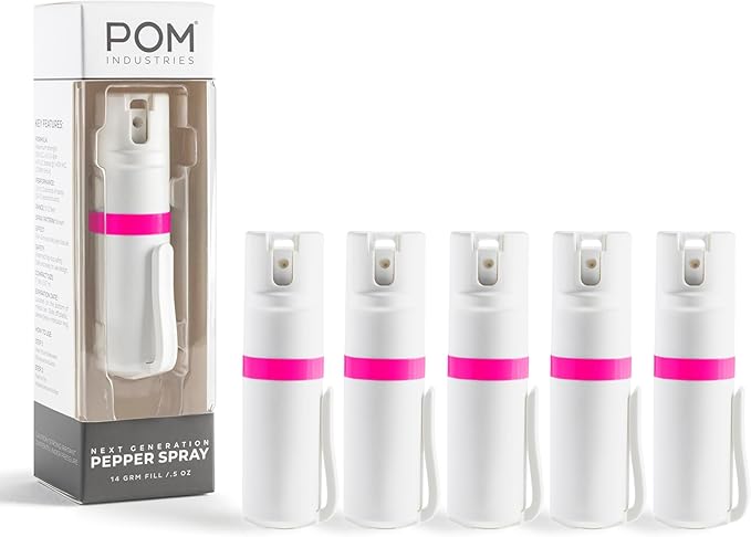 POM Pepper Spray Pocket Clip, Quick Flip Top Safety, Maximum Strength OC Formula by POMIndustries