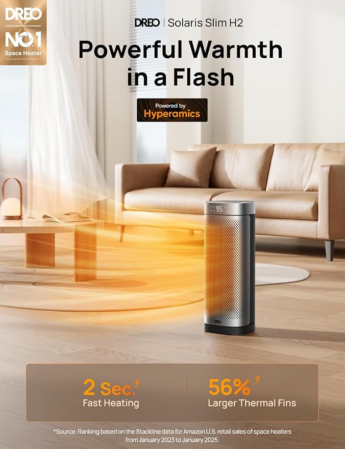 DREO Space Heaters for Indoor Use, Fast Heating Portable Heaters - Image 5