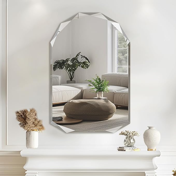 Suidia Bathroom Mirror, Frameless Bathroom Mirror - Image 2