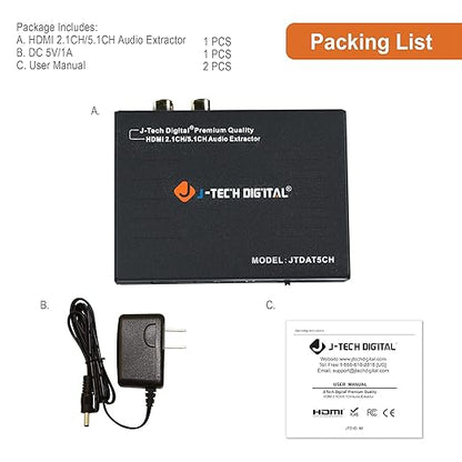 J-Tech Digital Premium Quality 1080P HDMI To HDMI + Audio Audio Extractor - Image 6