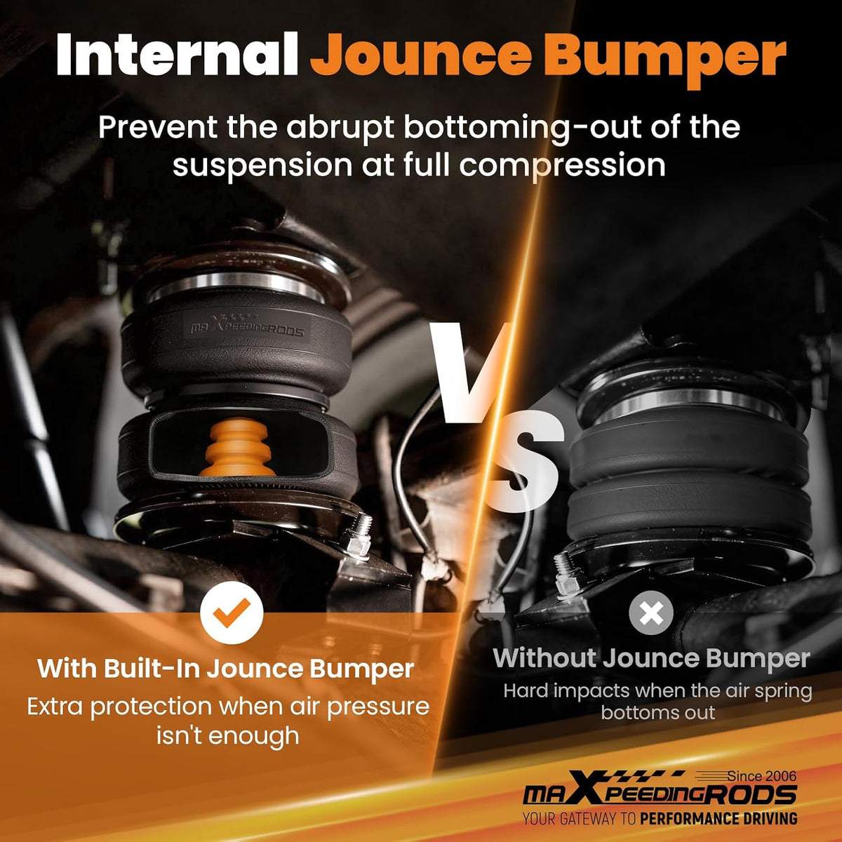 maxpeedingrods 5000 lbs air suspension bag kit for shown in use