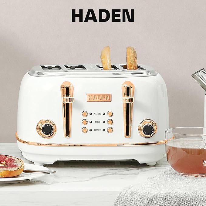 Haden Heritage 4 Slice Wide Slot Stainless Steel Toaster - Image 8