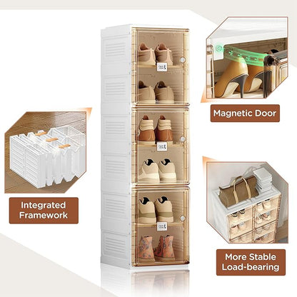 ANTBOX Shoe Organizer Storage Box, Portable Folding Shoe Rack - Image 5