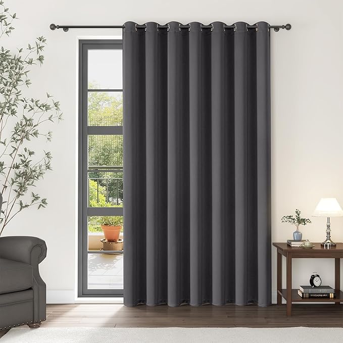 ChrisDowa Room Divider Curtain 96 Inches Long, Wide Blackout Sliding Door by ChrisDowa