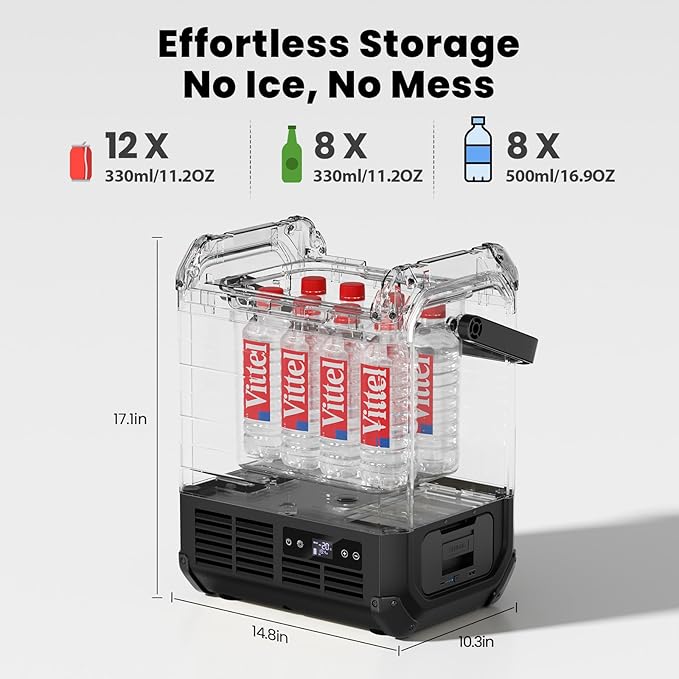 EENOUR D10 12 Volt Car Refrigerator, Portable Freezer 10.6Qt/10L, Compressor - Image 6