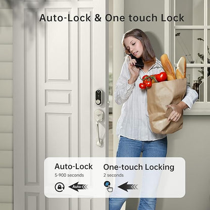 Smart Deadbolt, SMONET Fingerprint Electronic Deadbolt Door Lock - Image 5