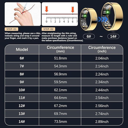 Smart Health Ring for Women Men, Fitness Tracker Ring - Image 2