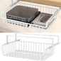 Under Desk Drawer, Slide Out Design, No Drill Metal Under Desk Cable Management by ENONCI