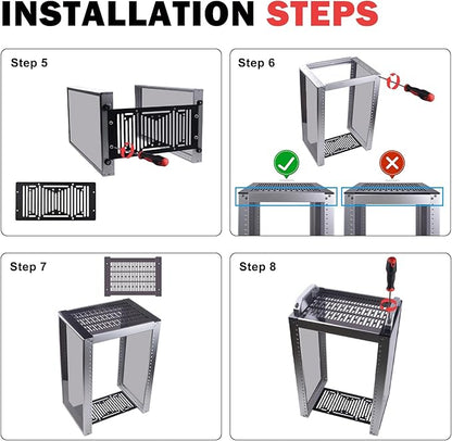 GeeekPi 8U Server Cabinet, 10 inch Server Rack - Image 7