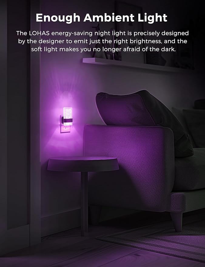 L LOHAS LED Night Lights Plug Into Wall, Color Changing Night Light - Image 5