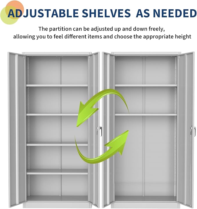 GarveeHome Storage Metal Cabinet 71" - Image 6