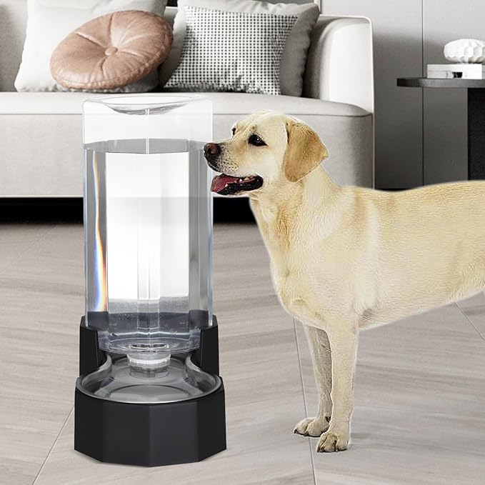 Sfozstra Large Dog Water Dispenser: 9L Gravity Black Gravity Water Feeder - Image 8