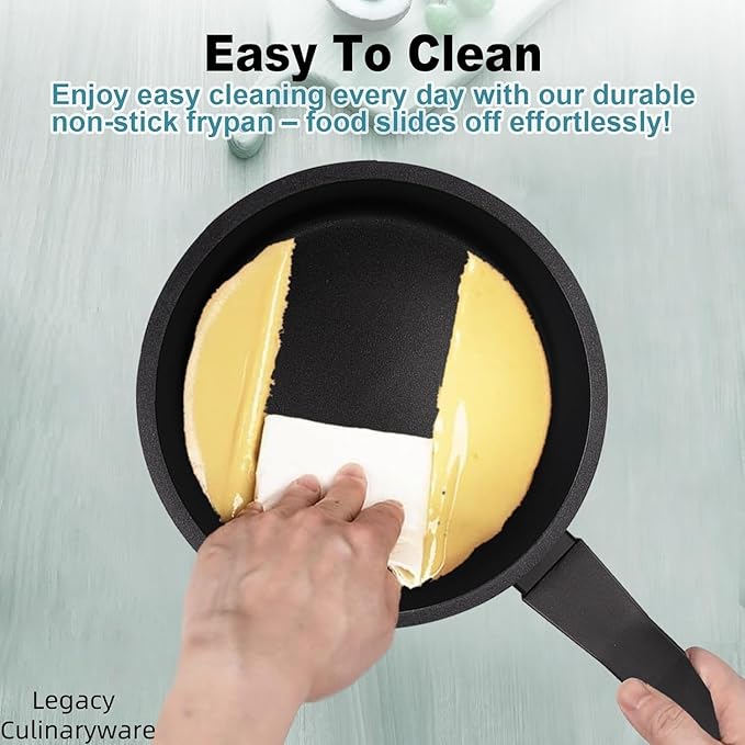 Nonstick Sauce Pan with Lid, 1.5QT small pot, PFOA Free, Kitchen Pots Induction - Image 4