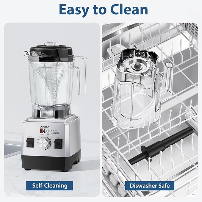 Aeitto Blenders for Kitchen 1800W Max Power Smoothie Blender - Image 4