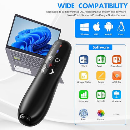 NinjaABXY Presentation Clicker Wireless Presenter Remote Clicker - Image 5
