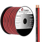 12 Gauge Wire 50FT, 12 AWG Red Black Hookup Electrical Wire LED Strips by Tyumen