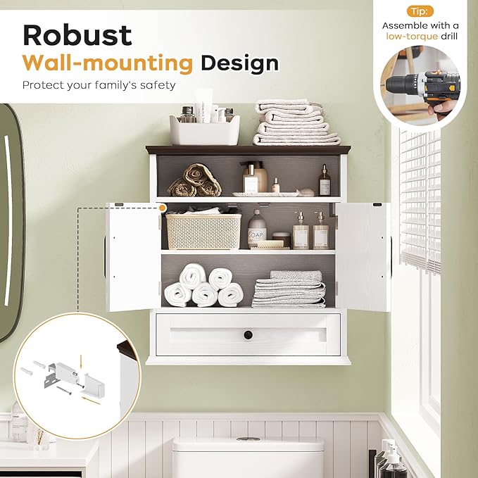 Bathroom Wall Cabinet, Wall Mounted Medicine Cabinet - Image 6