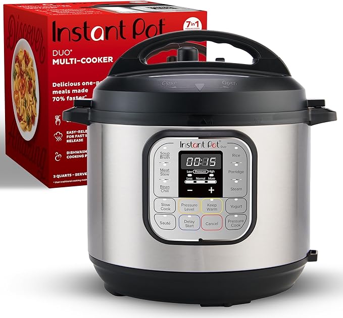 Instant Pot Duo 7-in-1 Mini Electric Pressure Cooker, Slow Rice Cooker by InstantPot