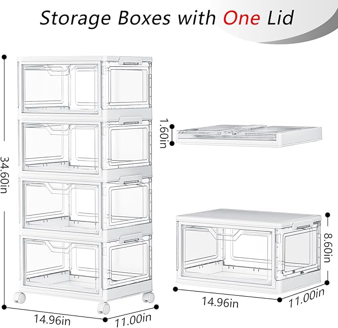SNSLXH Portable Clear Storage Bins - Image 2