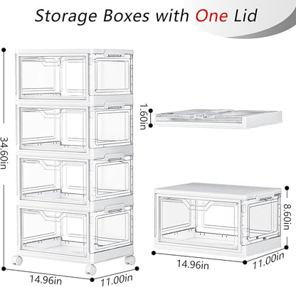 SNSLXH Portable Clear Storage Bins - Image 2