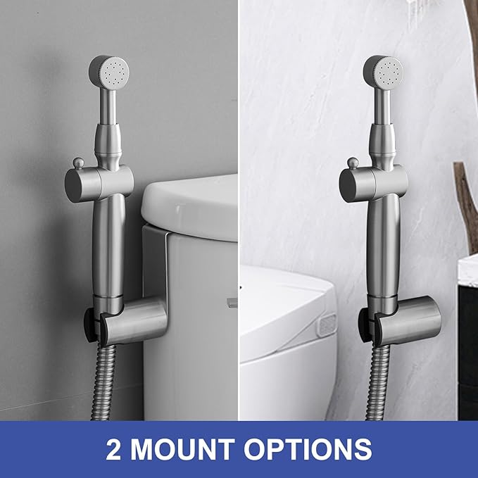 Brushed Nickel Handheld Bidet Sprayer Attachment - Image 8