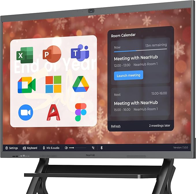 NearHub S Pro 4K UHD Smart Board, 75” Windows 11 Interactive Whiteboard by NearHub