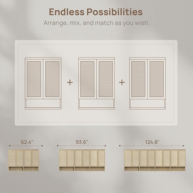 SICOTAS Rattan Shoe Storage Cabinet - Image 3