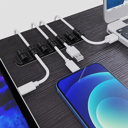 SOULWIT Upgraded Cable Holder, Cable Management Cord Organizer Clips Silicone - Image 2