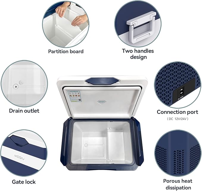 12 Volt Refrigerator Car Fridge Portable 12V 40 Quart Freezer Compressor Cooler - Image 7