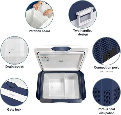 12 Volt Refrigerator Car Fridge Portable 12V 40 Quart Freezer Compressor Cooler - Image 7