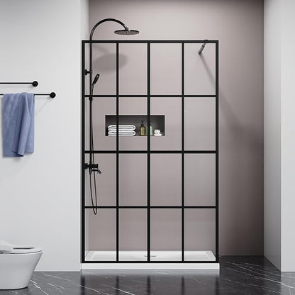 Goodyo 46" X 72" Shower Door Clear Tempered Glass Framed Shower Screen Walk-in - Image 2