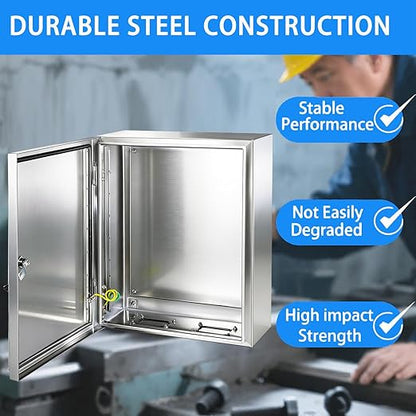 Electrical Enclosure 16x16x8, 304 Stainless Steel Enclosure IP66 Waterproof and - Image 5