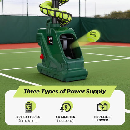 furlihong 3819bh portable tennis ball machine, side view