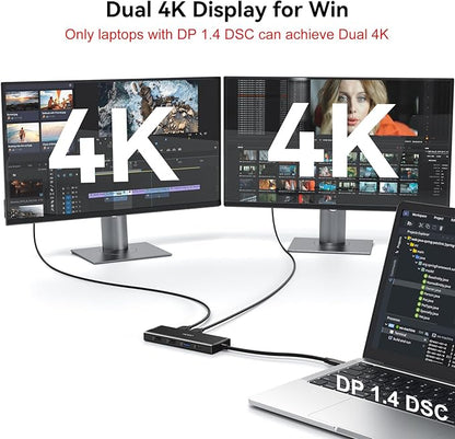 HODO USB C Docking Station Dual Monitor Adapter - Image 3