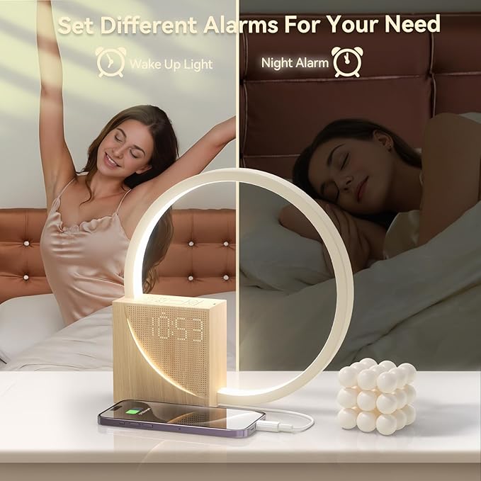 Vivilumens Sunrise Alarm Clock for Heavy Sleepers Adults, Wake-up Light - Image 3