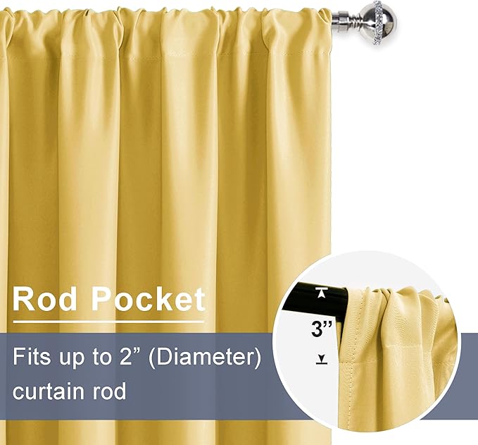 JIUZHEN Blackout Curtains for Bedroom - Image 6