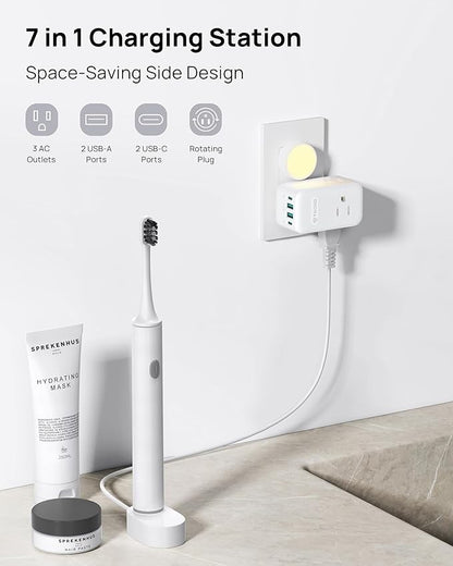 TROND Outlet Extender with 360 Rotating Plug, 3 AC Outlet Splitter with 2 PD - Image 3