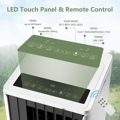 Portable Air Conditioners 8000 BTU, Remote Control AC Unit - Image 3